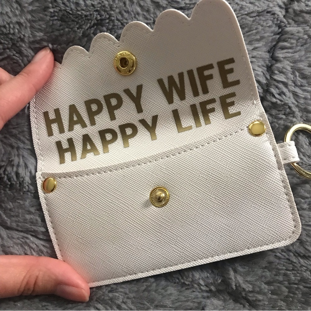 Happy Wife Happy Life Credit Card Pouch